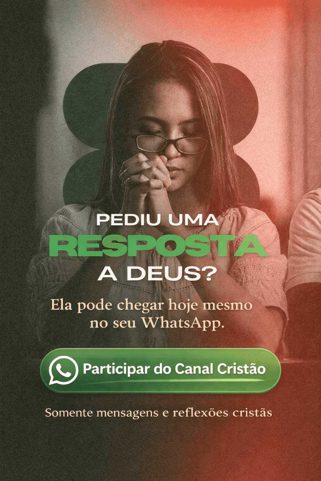 Convite para seguir o canal no WhatsApp - Fala Evangelista